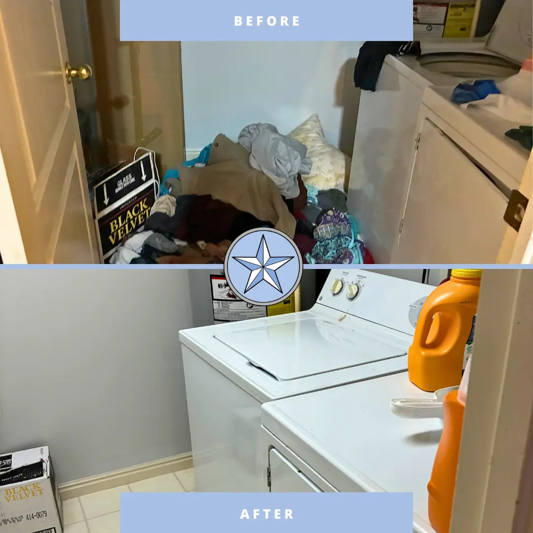 Before and after sink cleaning