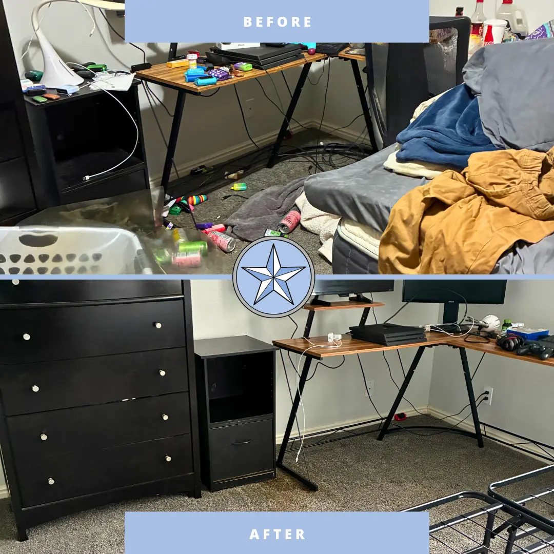 Before and after stove cleaning